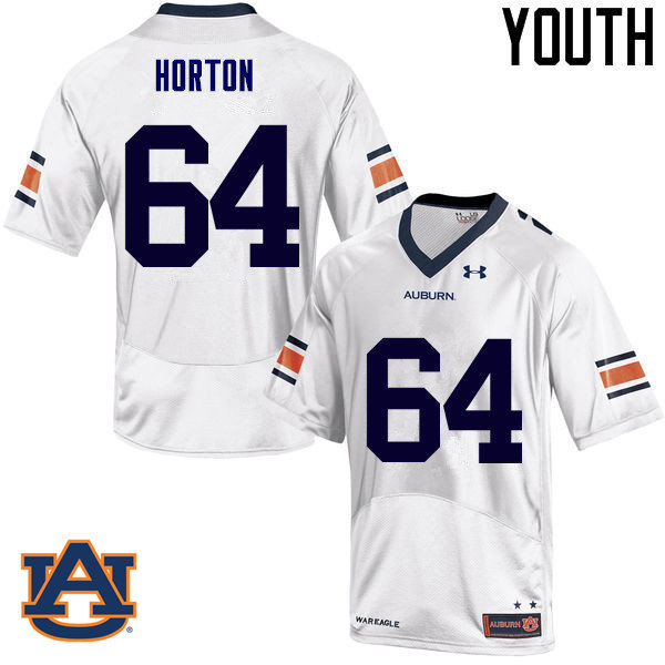 Youth Auburn Tigers #64 Mike Horton College Football Jerseys Sale-White